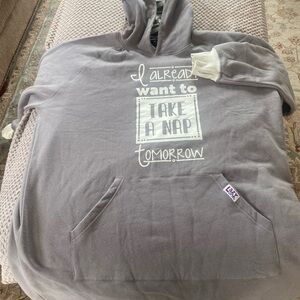 Gray Hooded Blanket Sweatshirt
